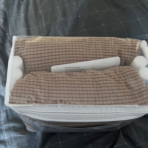 Tan Stretch Sofa Slipcover - Picture 4 of 5